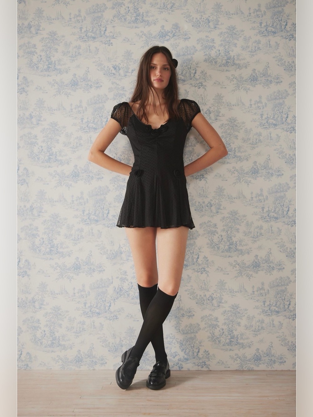 Kimchi Blue Little Back Lace Mini Dress Size XS